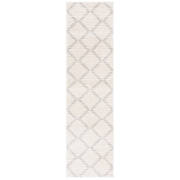 SAFAVIEH Neptune Myles Diamond Runner Rug, Ivory/Grey, 2'2" x 8'