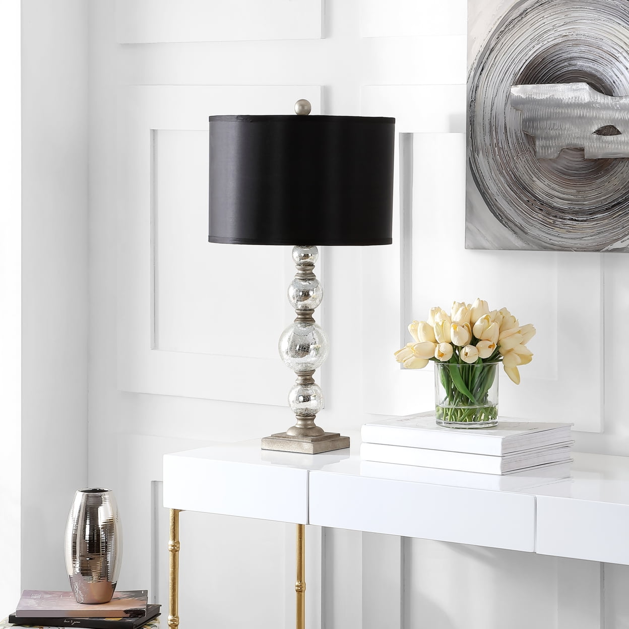 SAFAVIEH Nettie Mercury Glass Lamp (Set of 2)