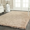 thumbnail image 1 of SAFAVIEH New Orleans Darius Solid Polyester Shag Area Rug, Beige, 5' x 8', 1 of 6