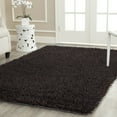 thumbnail image 1 of SAFAVIEH New Orleans Darius Solid Polyester Shag Area Rug, Chocolate, 4' x 6', 1 of 6