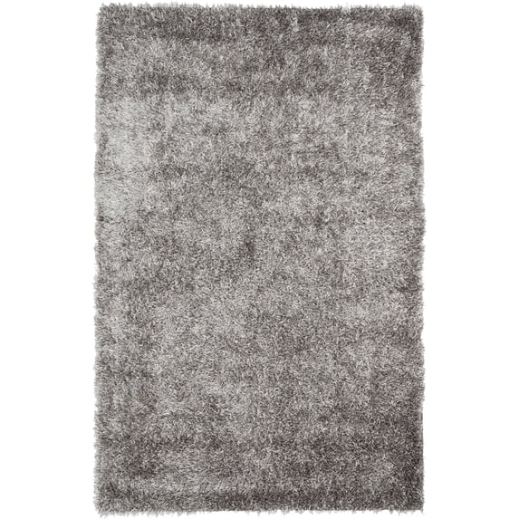 SAFAVIEH New Orleans Darius Solid Polyester Shag Area Rug, Grey, 2' x 3'