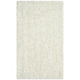 thumbnail image 1 of SAFAVIEH New Orleans Darius Solid Polyester Shag Area Rug, Off White, 2' x 3', 1 of 5