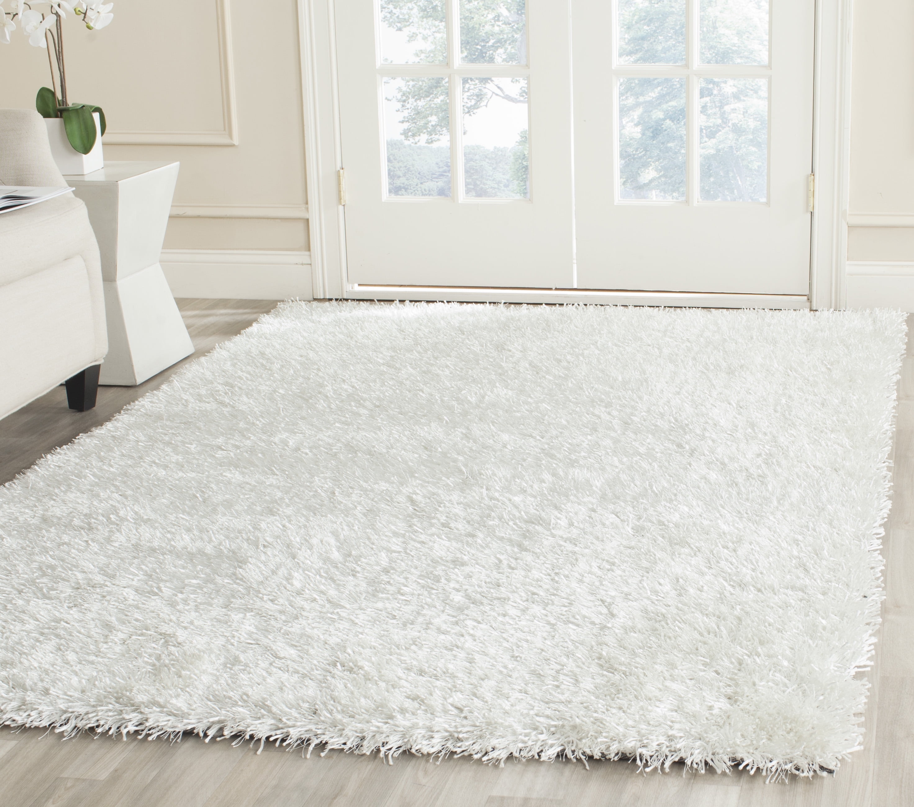 Safavieh New Orleans Shag Small Rectangle Area Rug, Off White, image size:2944x2600