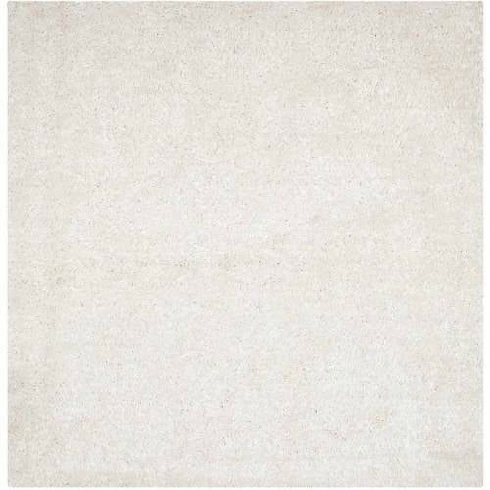 SAFAVIEH New Orleans Darius Solid Polyester Shag Area Rug, Off White, 7