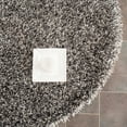 thumbnail image 1 of SAFAVIEH New Orleans Darius Solid Polyester Shag Area Rug, Platinum/Ivory, 5' x 5' Round, 1 of 10