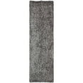 thumbnail image 1 of SAFAVIEH New Orleans Darius Solid Polyester Shag Runner Rug, Platinum/Ivory, 2'3" x 8', 1 of 10