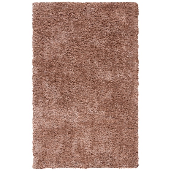 SAFAVIEH New Orleans Ivory Solid Shag Area Rug, Dark Beig, 3' x 5'