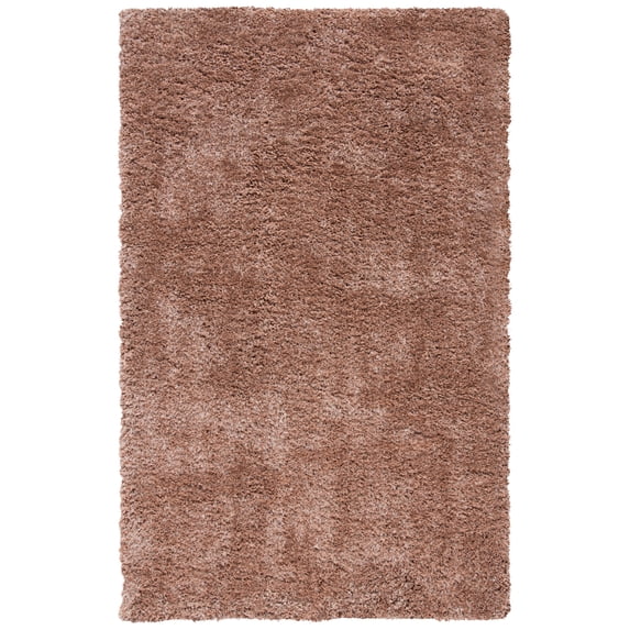 SAFAVIEH New Orleans Ivory Solid Shag Area Rug, Dark Beig, 6' x 9'