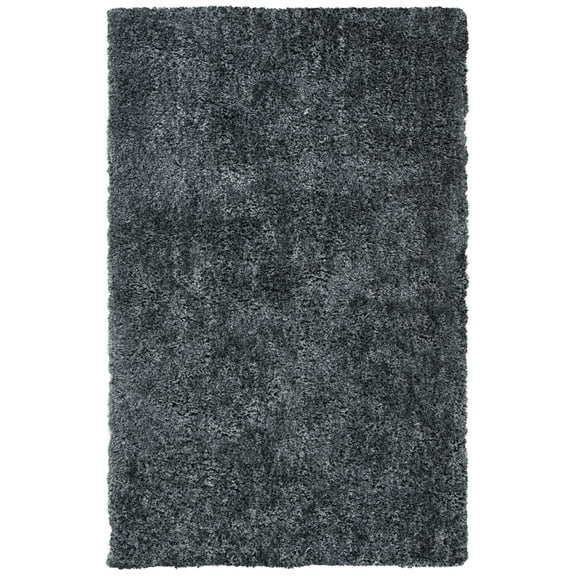SAFAVIEH New Orleans Ivory Solid Shag Area Rug, Dark Grey, 9' x 12'