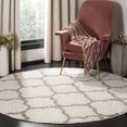 thumbnail image 1 of SAFAVIEH New York Ruben Geometric Quatrefoil Area Rug, Ivory/Grey, 6'7" x 6'7" Round, 1 of 8
