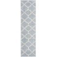 thumbnail image 1 of Safavieh Shag New York Ruben Geometric Power Loomed Blue/Ivory  Rug Runner, 2' x 8', 1 of 9
