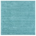 thumbnail image 1 of SAFAVIEH New York Willis Solid Machine Washable Shag Area Rug, Aqua, 6'7" x 6'7" Square, 1 of 9