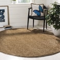 thumbnail image 1 of SAFAVIEH New York Willis Plush Solid Shag Area Rug, Dark Beige, 6'7" x 6'7" Round, 1 of 6