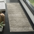thumbnail image 1 of SAFAVIEH New York Willis Plush Solid Shag Runner Rug, Grey, 2' x 6', 1 of 10