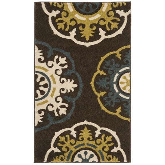 SAFAVIEH Newbury Collection NWB8699-2552 Brown / Green Rug