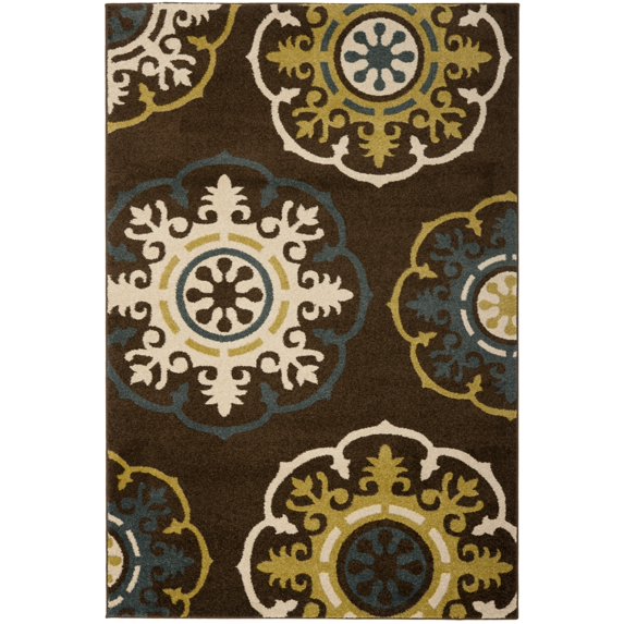 SAFAVIEH Newbury Collection NWB8699-2552 Brown / Green Rug