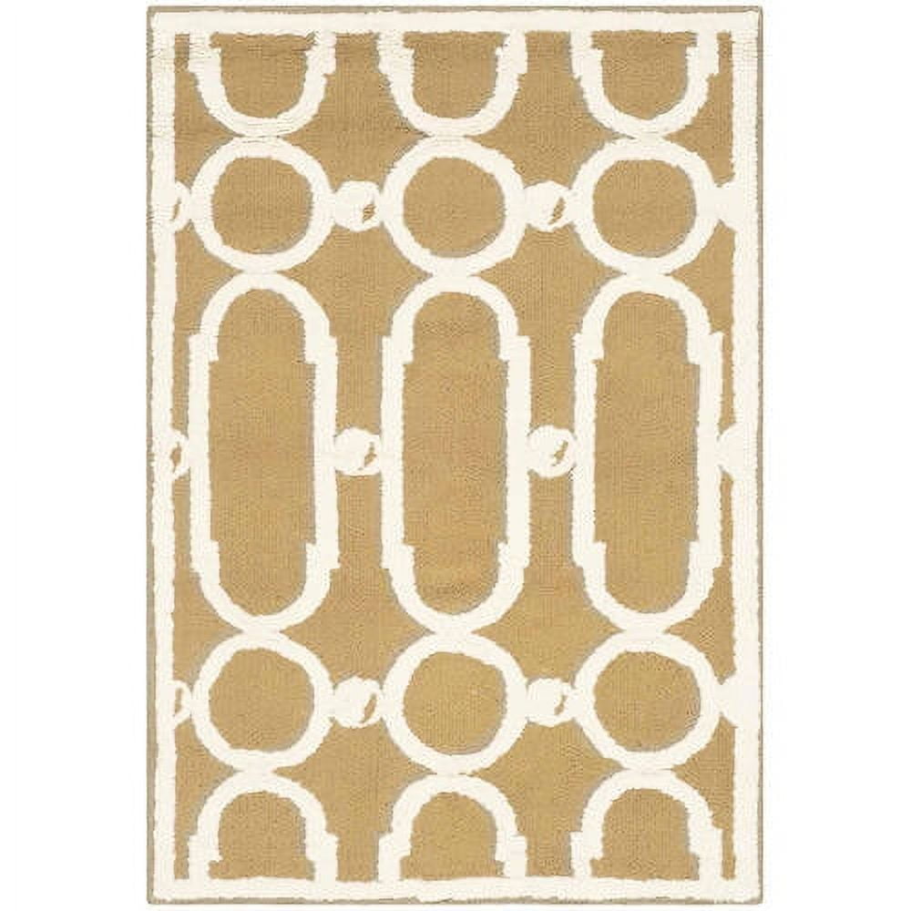 Handmade Blue Tufted Round Cotton Area Rug, 24"
