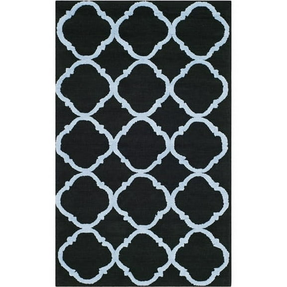 SAFAVIEH Newport Joselyn Geometric Cotton Area Rug, Black/Blue, 2'6" x 4'3"