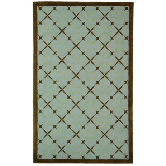 SAFAVIEH Newport NPT421A Hand-hooked Blue / Brown Rug