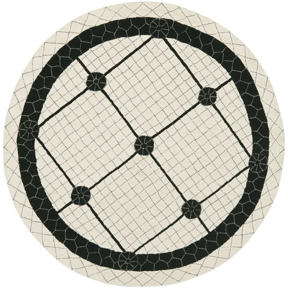 SAFAVIEH Newport NPT429A Hand-hooked Ivory / Black Rug