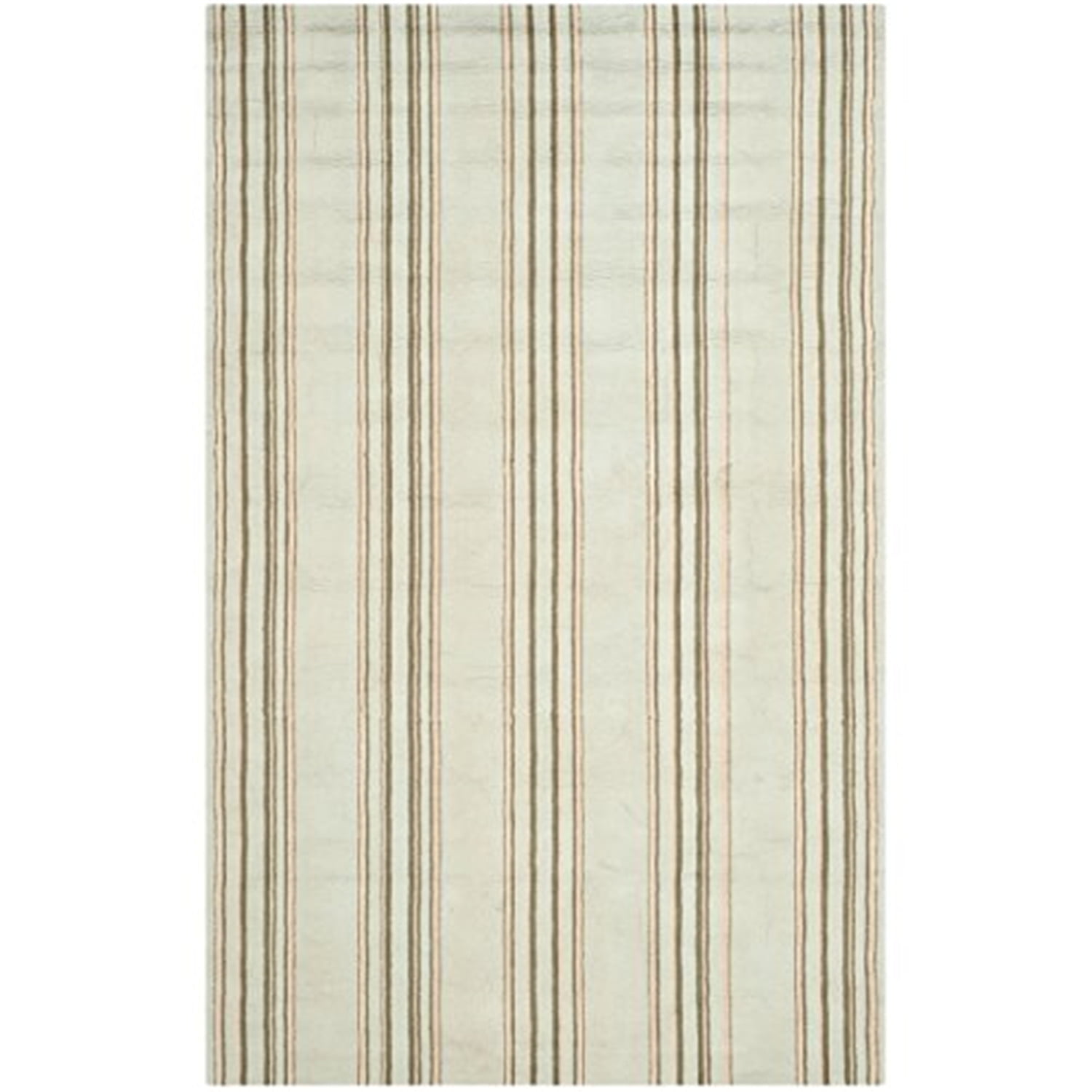 Handmade Light Blue Wool Rectangular Area Rug 8' x 5'