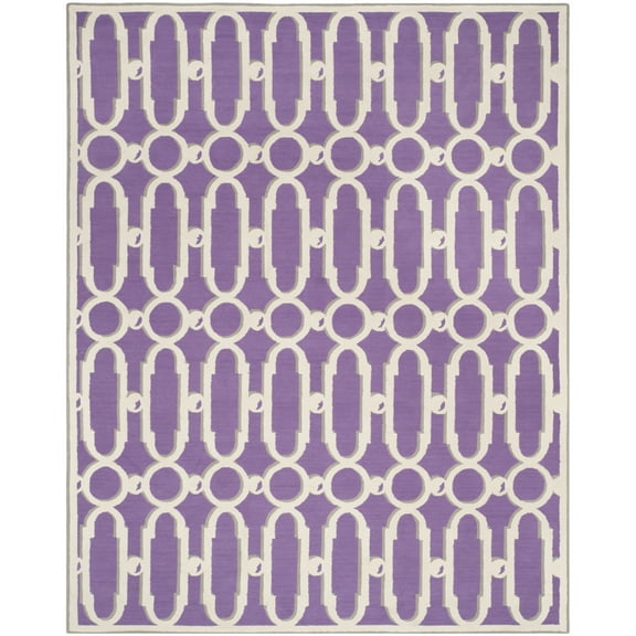 SAFAVIEH Newport NPT434B Hand-hooked Purple / White Rug