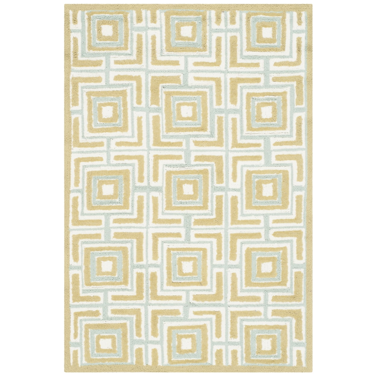 Coastal Charm Light Blue Hand-Knotted Cotton Accent Rug - 2' x 3'