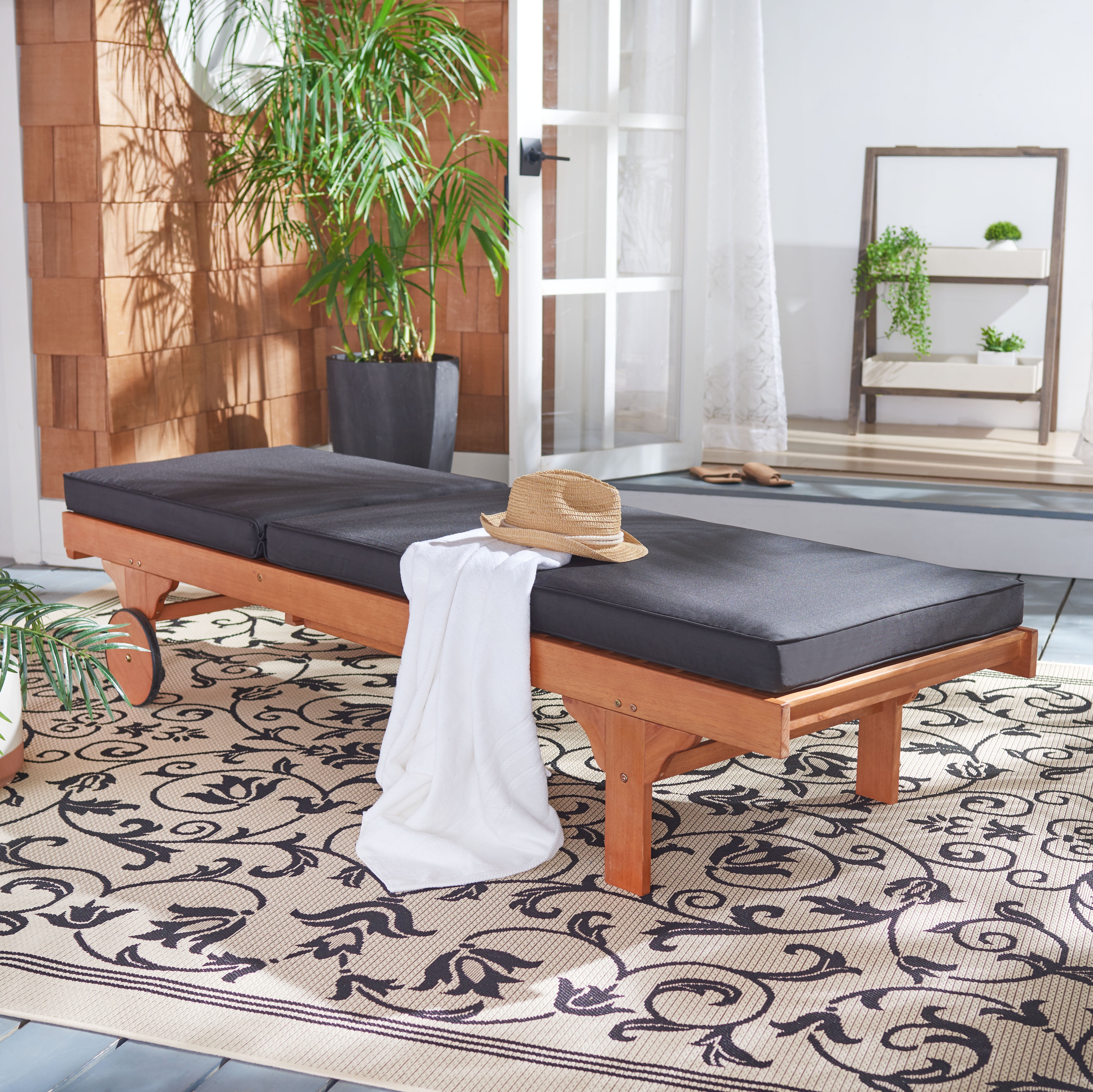 Safavieh Newport Chair Natural Safavieh Lounge Chair Cushions - Main Image