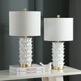 thumbnail image 1 of SAFAVIEH Nico 25 in. High Over layered Palm Leaf Table Lamp, White/Gold, 1 of 8