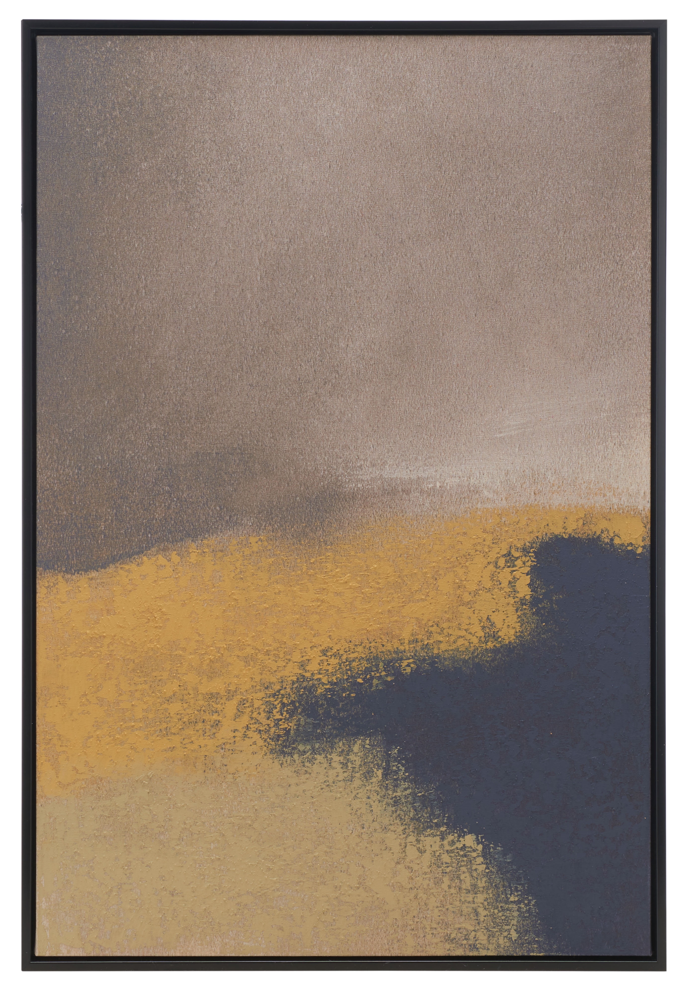 Moody Abstract Mixed Media Canvas Wall Art in Black Frame