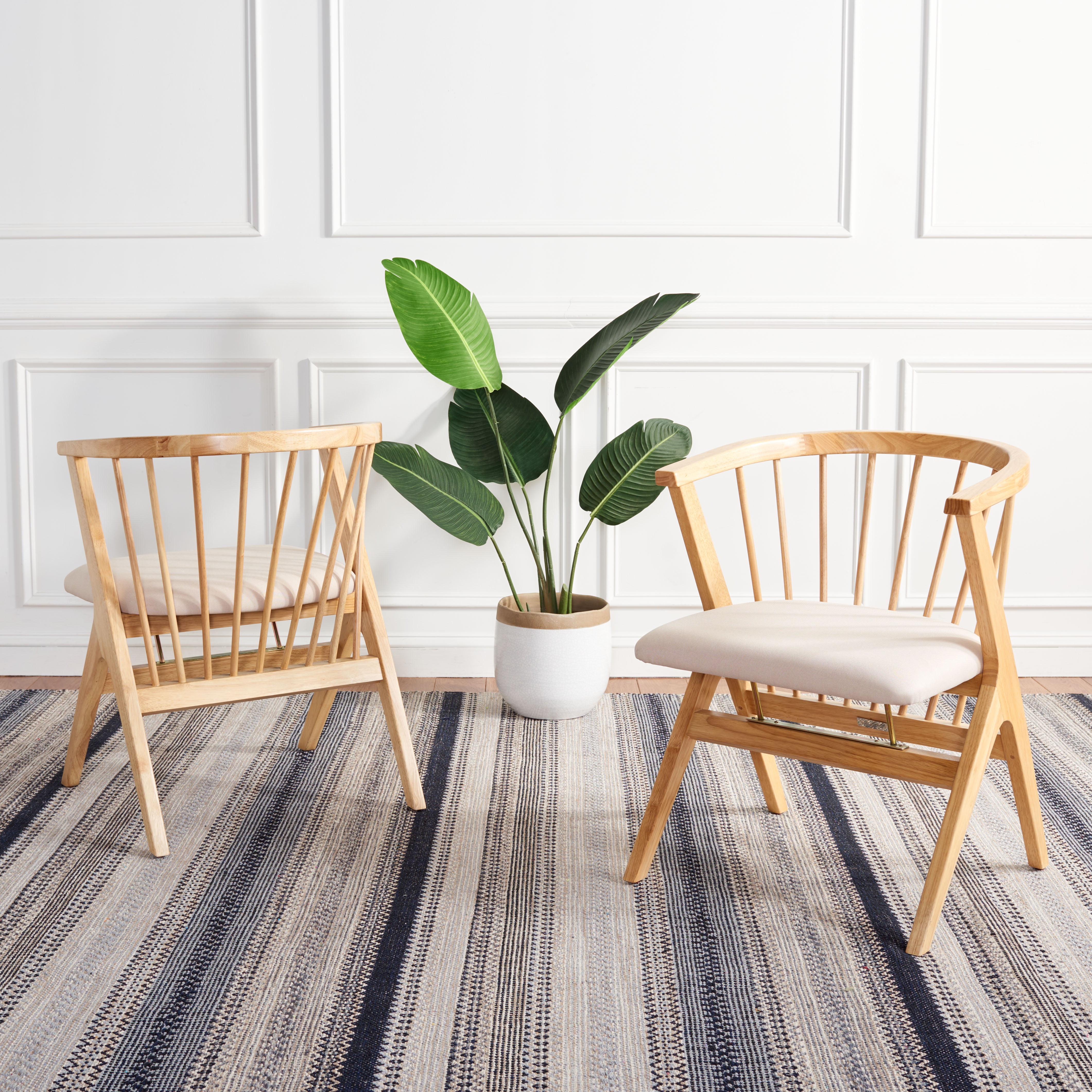 Safavieh Noah Spindle Dining Chair Set of 2 Natural
