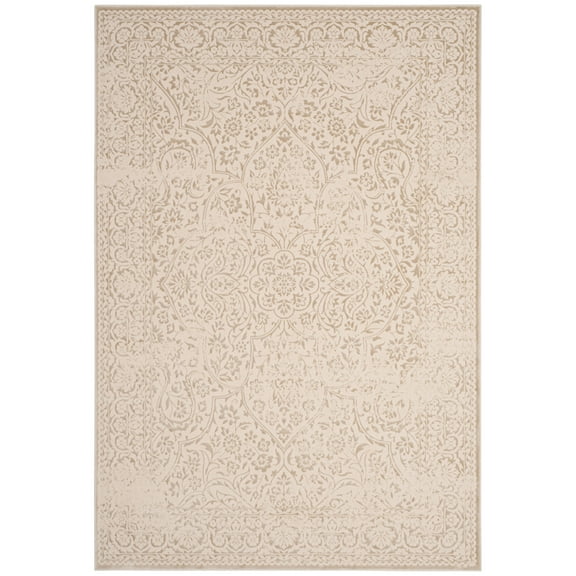 SAFAVIEH Noble Caelestinus Floral Bordered Area Rug, Beige/Ivory, 5'1" x 7'6"
