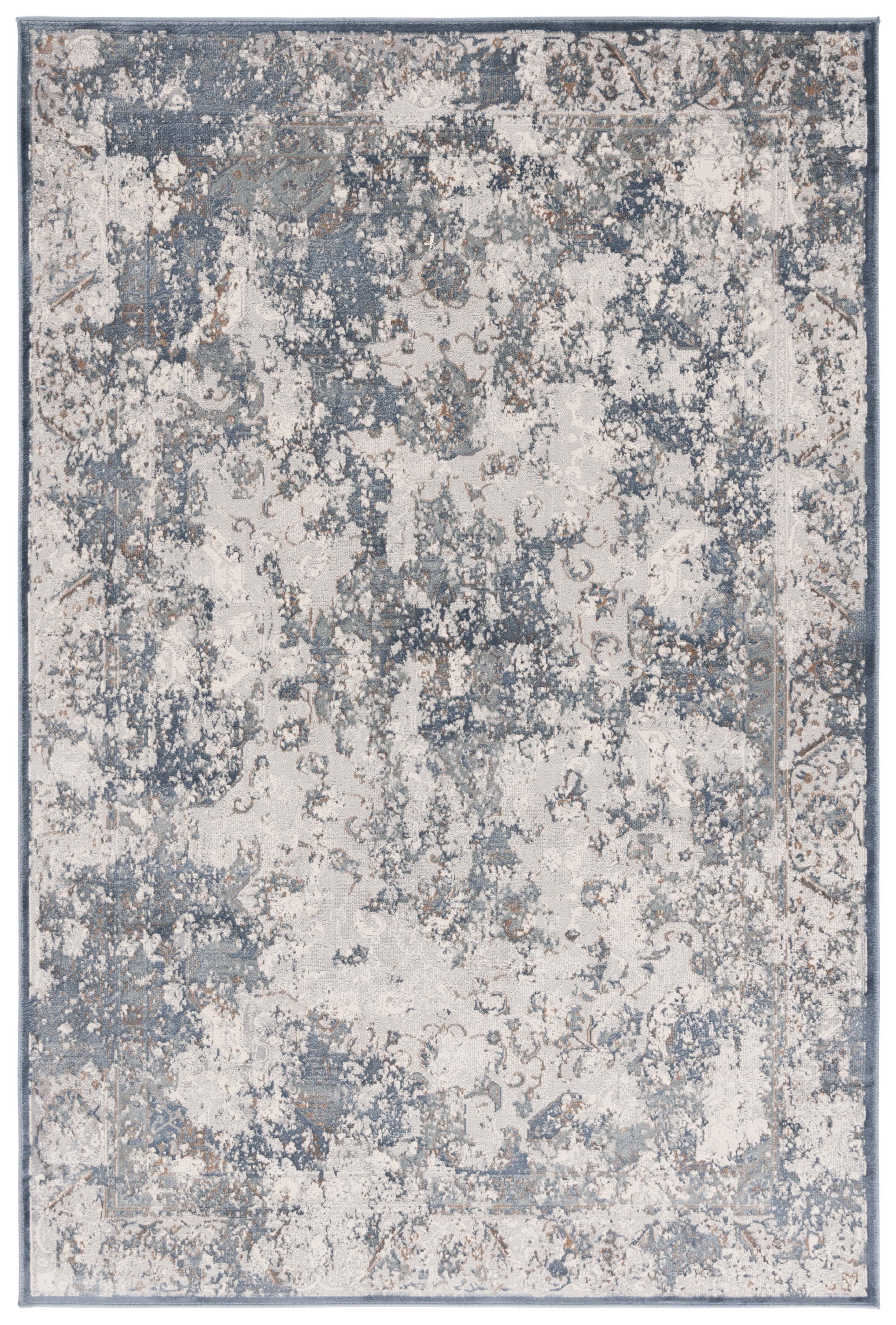 SAFAVIEH Noble Devan Abstract Area Rug, Light Blue/Beige, 5'1" x 7'6"