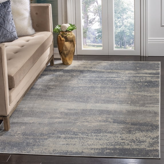 SAFAVIEH Noble Natalee Abstract Area Rug, Light Blue/Ivory, 8' x 10'