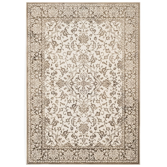 SAFAVIEH Noble Winchester Floral Area Rug, Brown/Creme, 2'7" x 4'