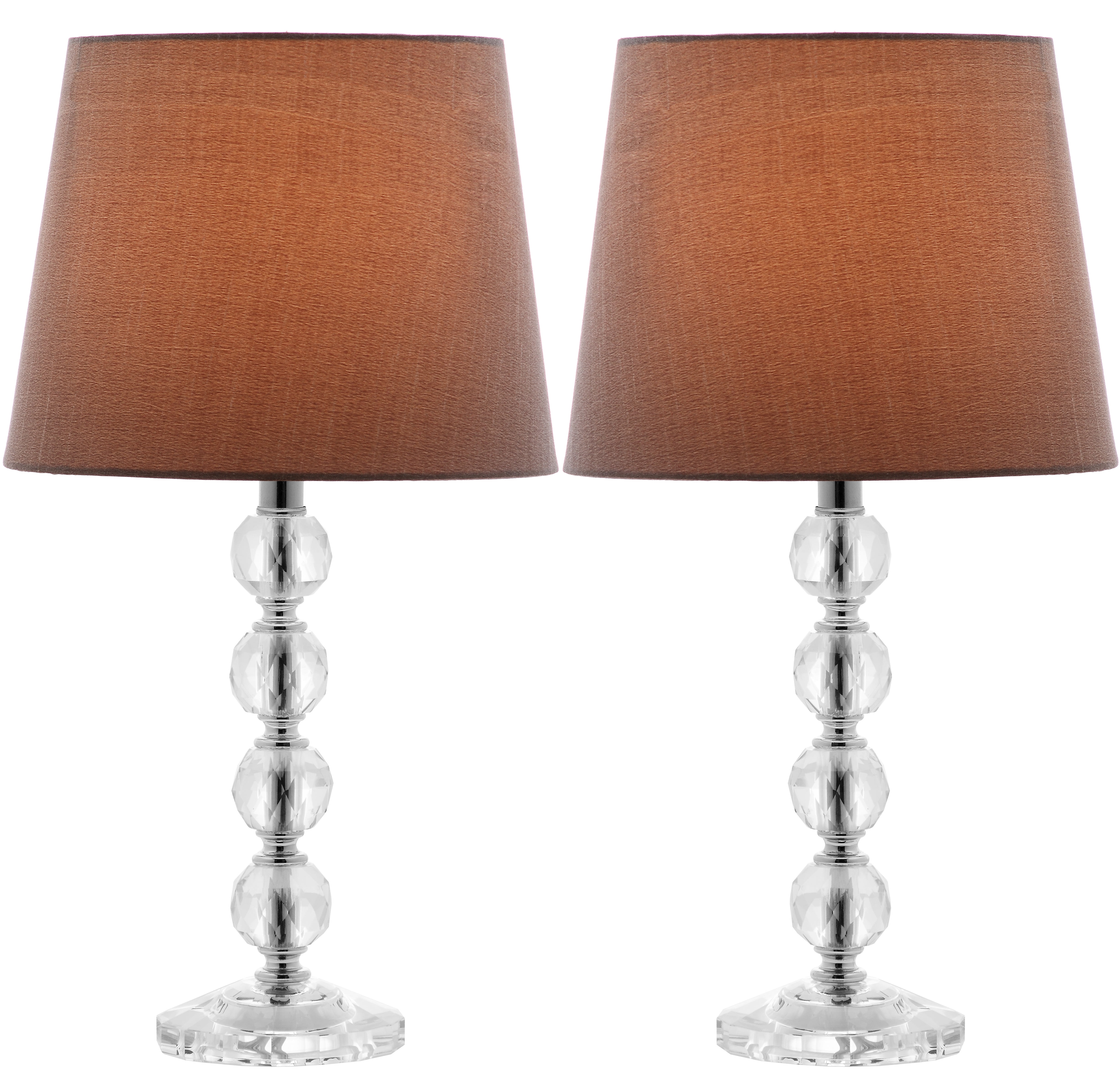 Nola 16" Light Grey Crystal Ball Table Lamp Set