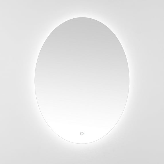 SAFAVIEH Nolan 24 Inch Aluminum Led Mirror, White