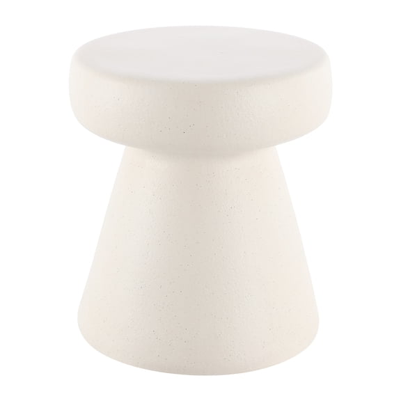 SAFAVIEH Noma 16" Modern Solid Ceramic Garden Stool, Matte Cream