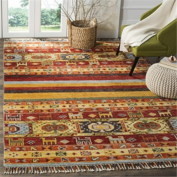 SAFAVIEH Nomad Winchester Animal Area Rug, Multi, 9' x 12'