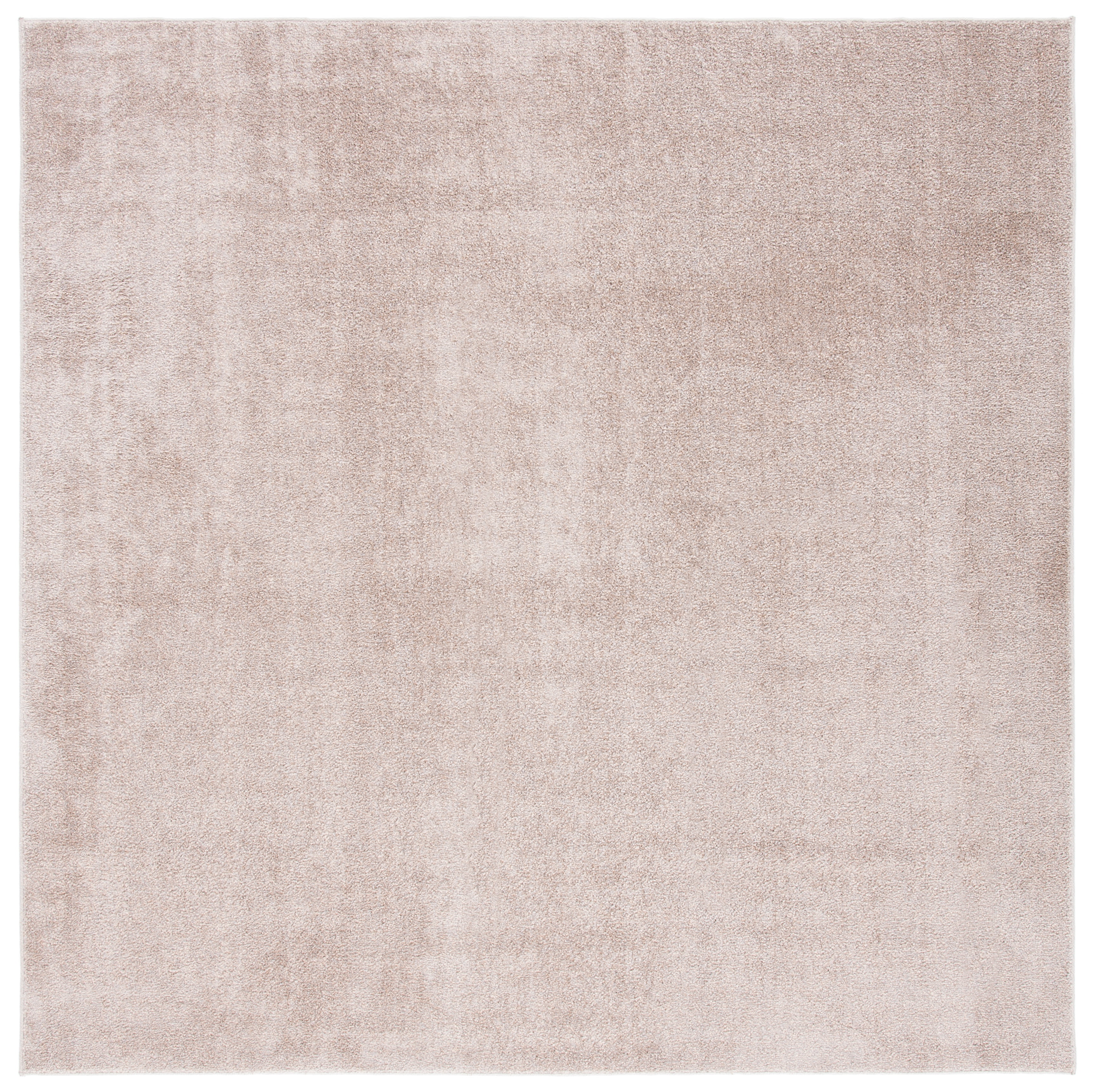 Taupe 6'7" Square Non-Slip Synthetic Area Rug