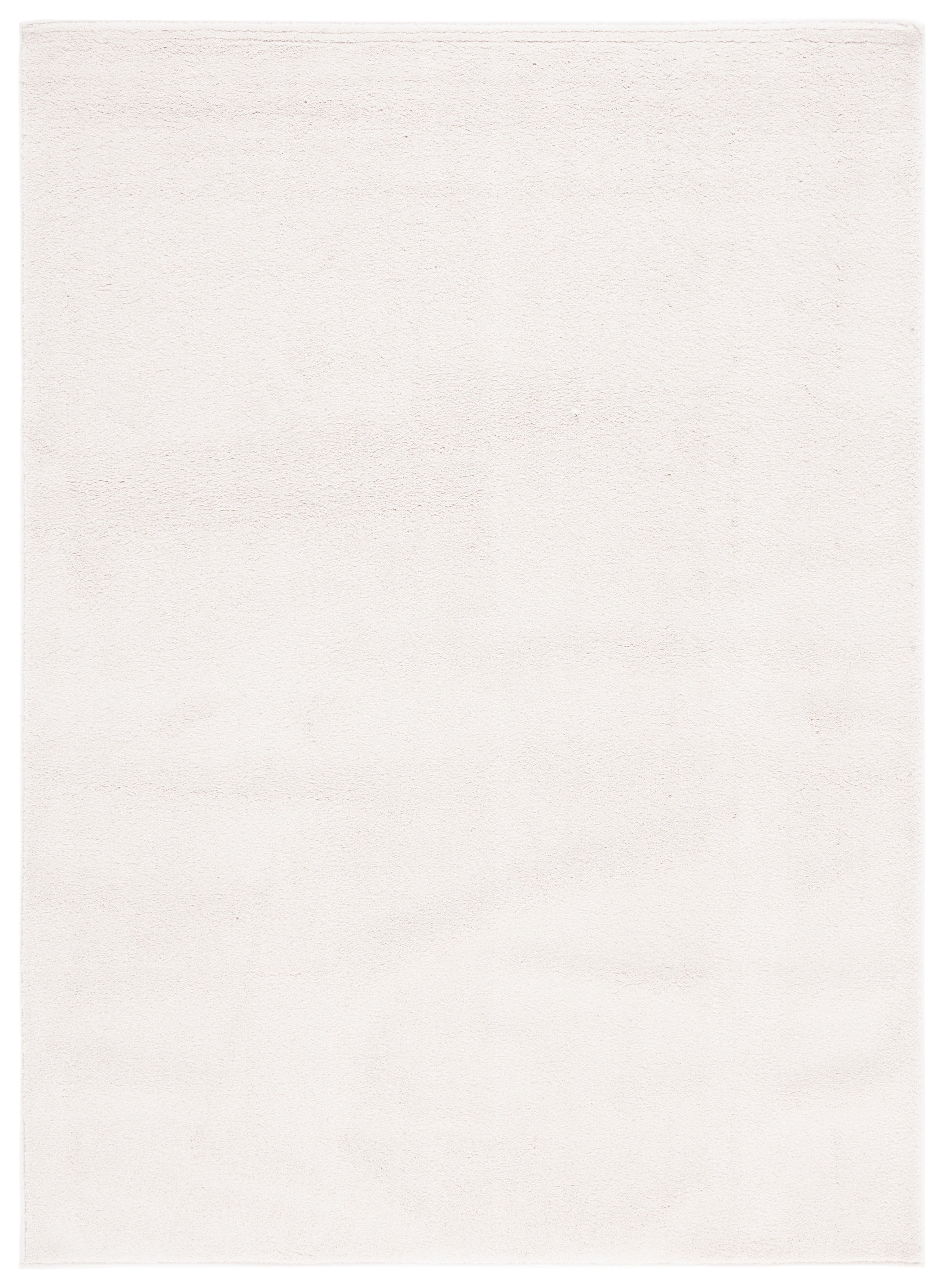 Ivory Non-Slip Hand-Knotted Synthetic Area Rug, 5' x 7'