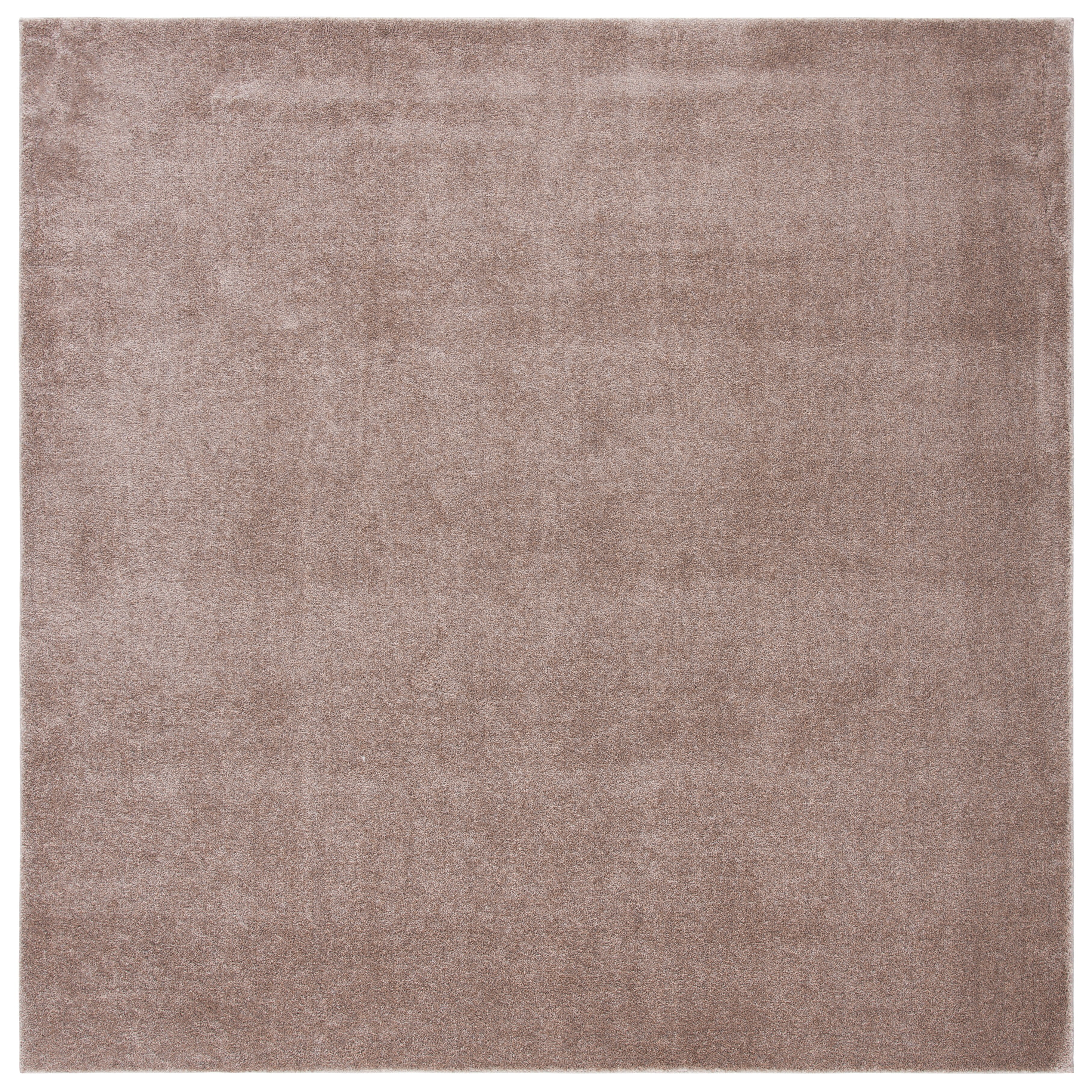Taupe Non-Slip Synthetic Square Area Rug 6'7" x 6'7"