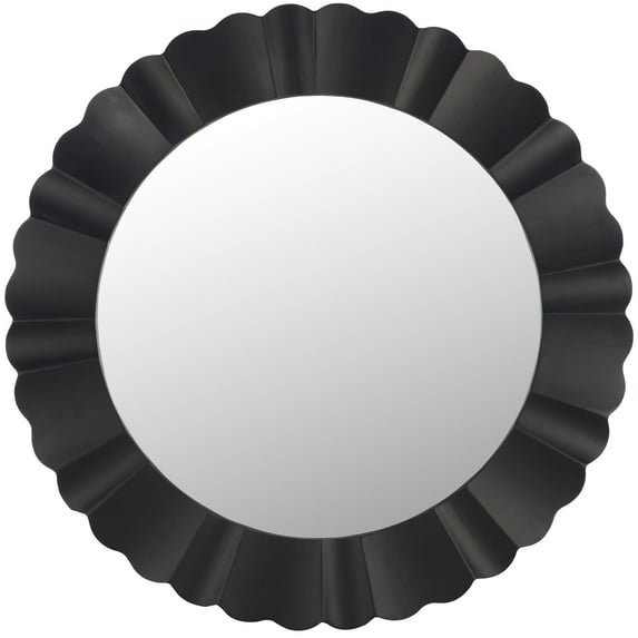 SAFAVIEH Nooa 36" x 36" Black Contemporary Wall Mirror