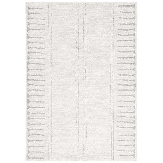 SAFAVIEH Northport Sampson Abstract Area Rug, Ivory/Gray, 5'3" x 7'6"