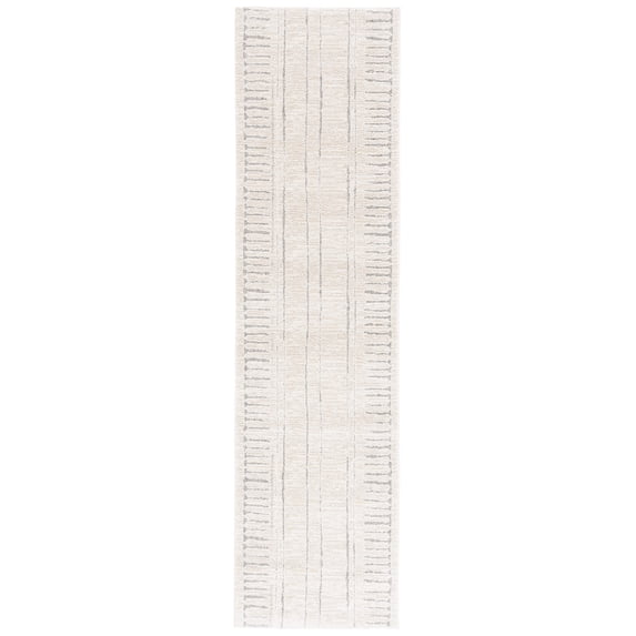 SAFAVIEH Northport Sampson Abstract Runner Rug, Ivory/Gray, 2'2" x 8'