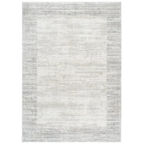 SAFAVIEH Northport Tashi Border Area Rug, Ivory/Grey, 8' x 10'