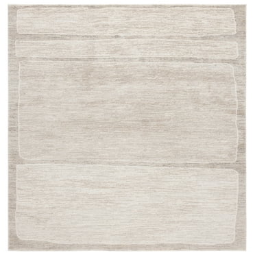 SAFAVIEH Northport Varvara Abstract Area Rug, Ivory/Gray, 6'7" x 6'7" Square