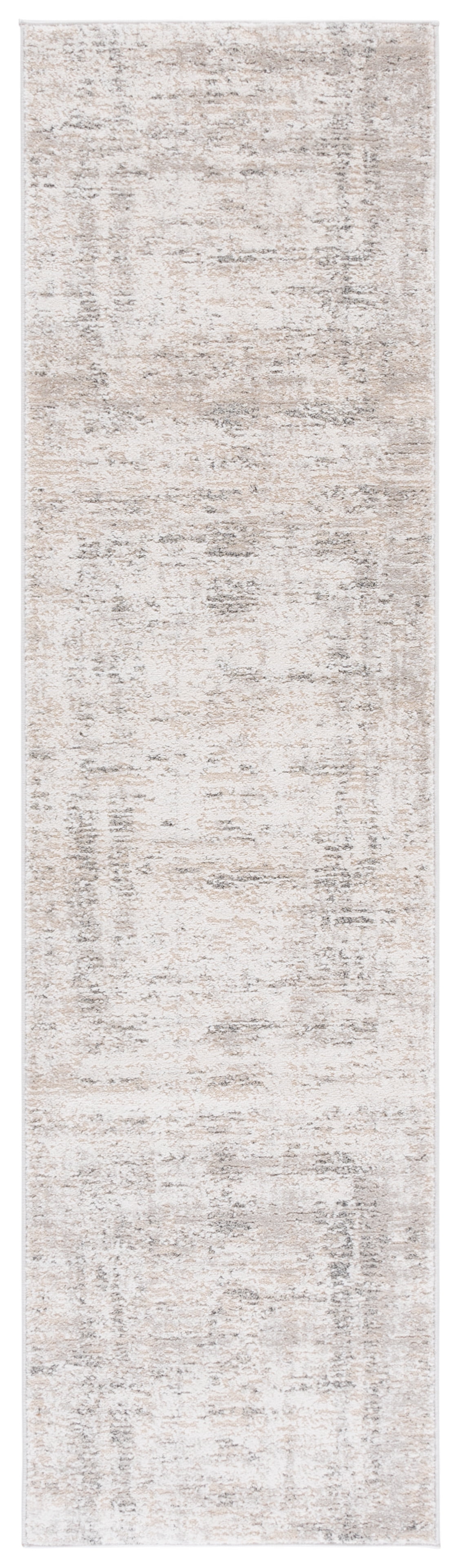 SAFAVIEH Northport Warwick Abstract Runner Rug, Ivory/Grey, 2'2" x 8'