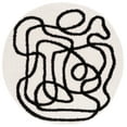 thumbnail image 1 of SAFAVIEH Norway Durga Modern Area Rug, Ivory/Black, 6'7" x 6'7" Round, 1 of 8