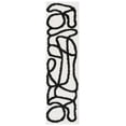 thumbnail image 1 of SAFAVIEH Norway Durga Modern Polyester Runner Rug, Ivory/Black, 2'2" x 10', 1 of 8